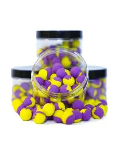 Bcs Baits Cherry 2-tone Pop-ups Paars/geel 15mm