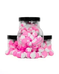 Bcs Baits Fish Garlic Rr 2-tone Pop-ups Wit/roze15mm