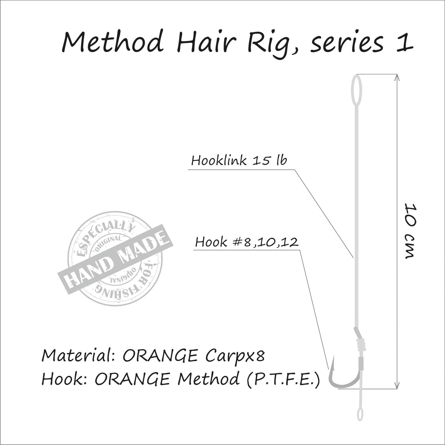 LIFE ORANGE Method Hair Rigs 5 LIFE ORANGE Method Hair Rigs - Afbeelding 3