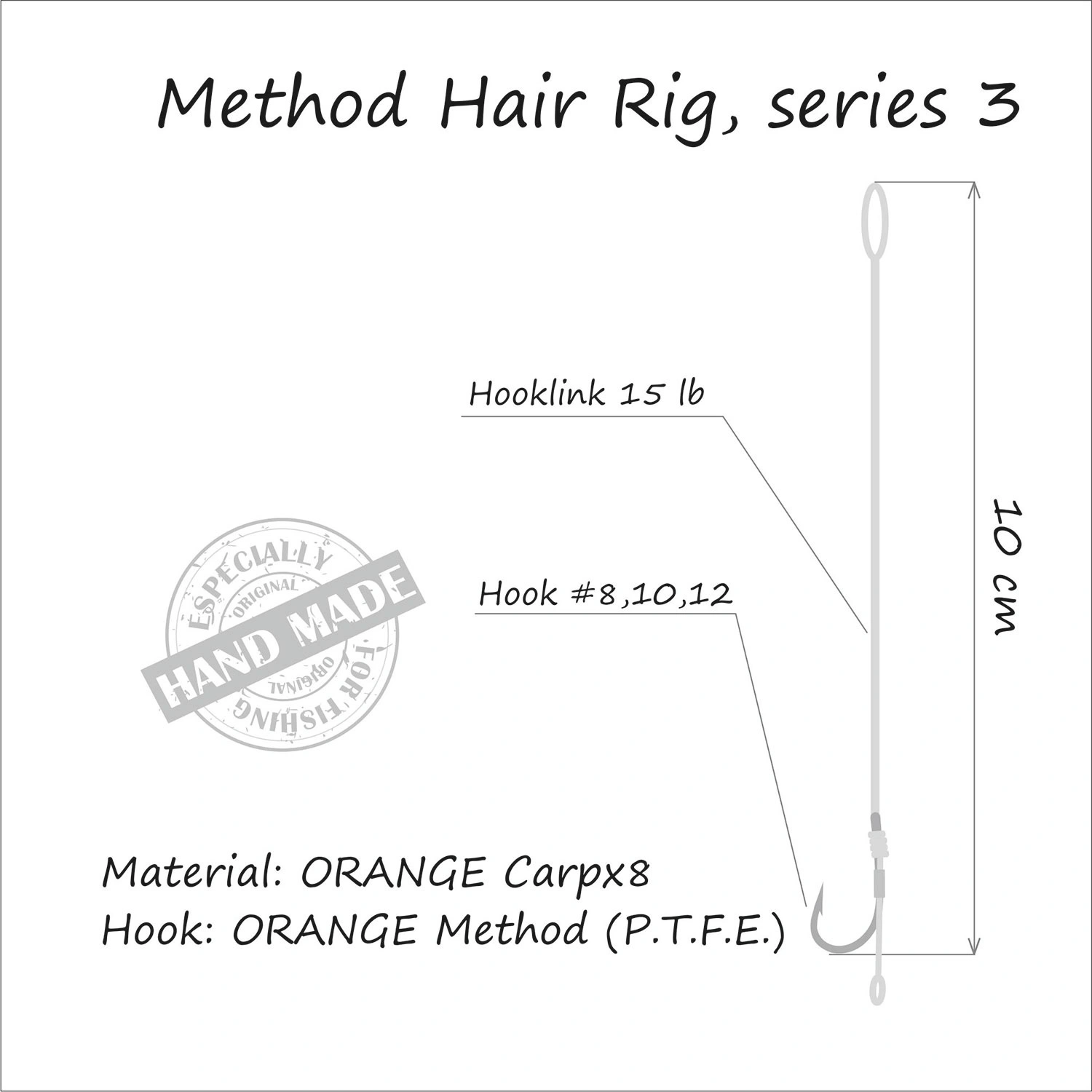 LIFE ORANGE Method Hair Rigs 8 LIFE ORANGE Method Hair Rigs - Afbeelding 6